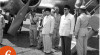 Foto Perdana Menteri Ali Sastroamidjojo dan Wakil Presiden Moh. Hatta ketika baru saja tiba di lapangan terbang Adisucipto, Yogyakarta, pada 6 Oktober 1956 dalam rangka menghadiri acara Pekan Raya 200 Tahun Kota Yogyakarta.